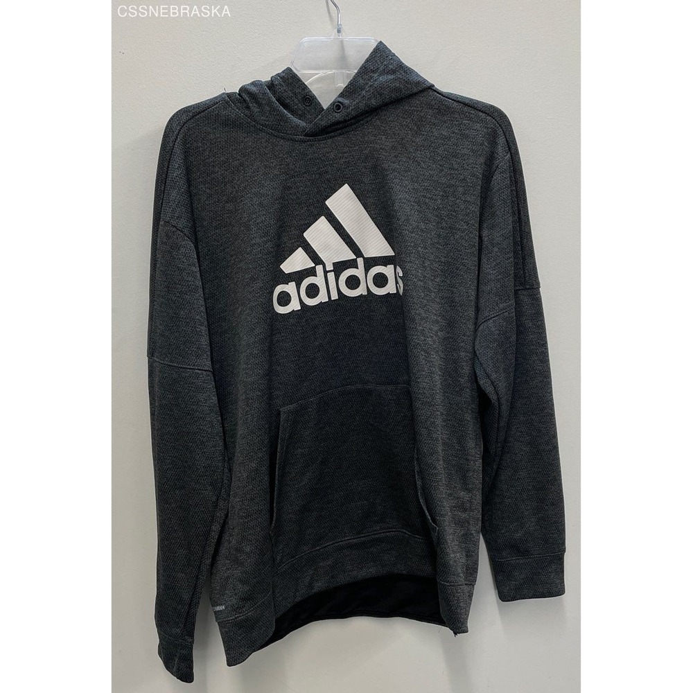 Adidas Dark Gray Adidas‎ Hoodie Medium Gray Hoodie - Size L